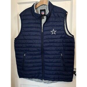 NFL Dallas Cowboys Adult Size XL Puffer Vest Athletic Team Apparel Outdoor Navy